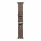 Single Lap Microfiber Leather Watch Band For Apple Watch Series 8&7 41mm / SE 2&6&SE&5&4 40mm / 3&2&1 38mm(Brown) - 1