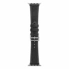 Single Lap Microfiber Leather Watch Band For Apple Watch Series 8&7 41mm / SE 2&6&SE&5&4 40mm / 3&2&1 38mm(Black) - 1
