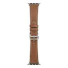 Single Lap Microfiber Leather Watch Band For Apple Watch Series 9&8&7 41mm / SE 3&SE 2&6&SE&5&4 40mm / 3&2&1 38mm(Dark Brown) - 1