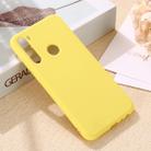 For Galaxy A21 Solid Color Liquid Silicone Anti-fall Full Coverage Mobile Phone Protective Case(Yellow) - 1