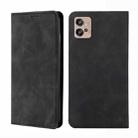 For Motorola Moto G32 4G Skin Feel Magnetic Horizontal Flip Leather Phone Case(Black) - 1