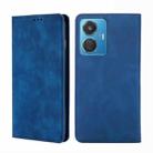 For vivo iQOO Z6 44W/T1 Snapdragon 680 Skin Feel Magnetic Horizontal Flip Leather Phone Case(Blue) - 1