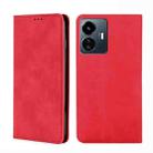 For vivo Y77 5G Global Skin Feel Magnetic Horizontal Flip Leather Phone Case(Red) - 1