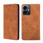 For vivo Y77 5G Global Skin Feel Magnetic Horizontal Flip Leather Phone Case(Light Brown) - 1