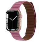 Magnetic Two-color Loop Slim Leather Watch Band For Apple Watch Ultra 49mm&Watch Ultra 2 49mm / Series 9&8&7 45mm / SE 3&SE 2&6&SE&5&4 44mm / 3&2&1 42mm(Rose Pink) - 1