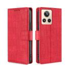 For Realme GT2 Explorer Master Skin Feel Crocodile Magnetic Clasp Leather Phone Case(Red) - 1