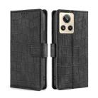 For Realme GT2 Explorer Master Skin Feel Crocodile Magnetic Clasp Leather Phone Case(Black) - 1