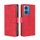 For vivo iQOO Z6 44W/T1 Snapdragon 680 Skin Feel Crocodile Magnetic Clasp Leather Phone Case(Red) - 1