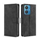 For vivo iQOO Z6 44W/T1 Snapdragon 680 Skin Feel Crocodile Magnetic Clasp Leather Phone Case(Black) - 1