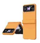 For Samsung Galaxy Z Flip4 Skin Feel Macaron Three-piece Set Phone Case(Orange) - 1