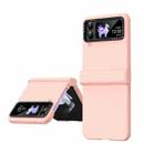 For Samsung Galaxy Z Flip4 Skin Feel Macaron Three-piece Set Phone Case(Pink) - 1