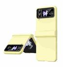 For Samsung Galaxy Z Flip4 Skin Feel Macaron Three-piece Set Phone Case(Yellow) - 1