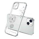 For iPhone 14 Pro Max Electroplating Diamond Dandelion TPU Phone Case (Silver) - 1