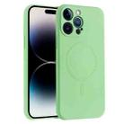 For iPhone 14 Pro Liquid Silicone Full Coverage Magsafe Phone Case(Green) - 1