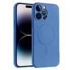For iPhone 14 Pro Liquid Silicone Full Coverage Magsafe Phone Case(Blue) - 1