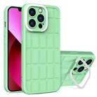 For iPhone 14 Cube Lens Holder TPU + PC Phone Case (Green) - 1