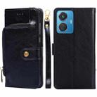 For vivo iQOO Z6 44W/T1 Snapdragon 680 Zipper Bag Leather Phone Case(Black) - 1