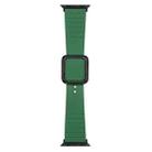 Black Square Buckle Silicone Watch Band For Apple Watch Ultra 49mm / Series 8&7 45mm / SE 2&6&SE&5&4 44mm / 3&2&1 42mm(Alfalfa Grass) - 1