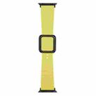 Black Square Buckle Silicone Watch Band For Apple Watch Ultra 49mm / Series 8&7 45mm / SE 2&6&SE&5&4 44mm / 3&2&1 42mm(Light Lime Yellow) - 1