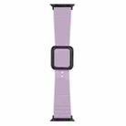 Black Square Buckle Silicone Watch Band For Apple Watch Ultra 49mm&Watch Ultra 2 49mm / Series 9&8&7 45mm / SE 3&SE 2&6&SE&5&4 44mm / 3&2&1 42mm(Light Purple) - 1