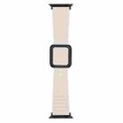 Black Square Buckle Silicone Watch Band For Apple Watch Ultra 49mm&Watch Ultra 2 49mm / Series 9&8&7 45mm / SE 3&SE 2&6&SE&5&4 44mm / 3&2&1 42mm(Starlight) - 1