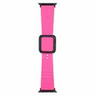 Black Square Buckle Silicone Watch Band For Apple Watch Ultra 49mm / Series 8&7 45mm / SE 2&6&SE&5&4 44mm / 3&2&1 42mm(Pitaya) - 1