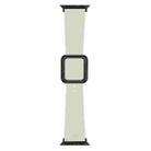 Black Square Buckle Silicone Watch Band For Apple Watch Ultra 49mm / Series 8&7 45mm / SE 2&6&SE&5&4 44mm / 3&2&1 42mm(Beige) - 1