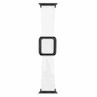 Black Square Buckle Silicone Watch Band For Apple Watch Ultra 49mm / Series 8&7 45mm / SE 2&6&SE&5&4 44mm / 3&2&1 42mm(White) - 1
