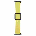 Black Square Buckle Silicone Watch Band For Apple Watch Series 9&8&7 41mm / SE 3&SE 2&6&SE&5&4 40mm / 3&2&1 38mm(Light Lime Yellow) - 1
