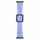 Black Square Buckle Silicone Watch Band For Apple Watch Series 8&7 41mm / SE 2&6&SE&5&4 40mm / 3&2&1 38mm(Lavender) - 1