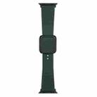 Black Square Buckle Silicone Watch Band For Apple Watch Series 9&8&7 41mm / SE 3&SE 2&6&SE&5&4 40mm / 3&2&1 38mm(Olive Green) - 1