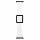 Black Square Buckle Silicone Watch Band For Apple Watch Series 8&7 41mm / SE 2&6&SE&5&4 40mm / 3&2&1 38mm(White) - 1