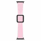 Black Square Buckle Silicone Watch Band For Apple Watch Series 8&7 41mm / SE 2&6&SE&5&4 40mm / 3&2&1 38mm(Pink) - 1