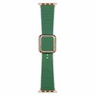 Rose Gold Square Buckle Silicone Watch Band For Apple Watch Ultra 49mm / Series 8&7 45mm / SE 2&6&SE&5&4 44mm / 3&2&1 42mm(Alfalfa Grass) - 1