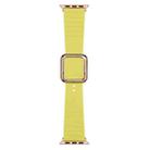 Rose Gold Square Buckle Silicone Watch Band For Apple Watch Ultra 49mm / Series 8&7 45mm / SE 2&6&SE&5&4 44mm / 3&2&1 42mm(Light Lime Yellow) - 1