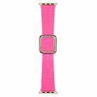 Rose Gold Square Buckle Silicone Watch Band For Apple Watch Ultra 49mm / Series 8&7 45mm / SE 2&6&SE&5&4 44mm / 3&2&1 42mm(Pitaya) - 1