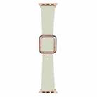 Rose Gold Square Buckle Silicone Watch Band For Apple Watch Ultra 49mm / Series 8&7 45mm / SE 2&6&SE&5&4 44mm / 3&2&1 42mm(Beige) - 1
