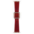 Rose Gold Square Buckle Silicone Watch Band For Apple Watch Ultra 49mm / Series 8&7 45mm / SE 2&6&SE&5&4 44mm / 3&2&1 42mm(Wine Red) - 1