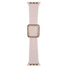 Rose Gold Square Buckle Silicone Watch Band For Apple Watch Ultra 49mm / Series 8&7 45mm / SE 2&6&SE&5&4 44mm / 3&2&1 42mm(Light Pink) - 1