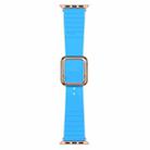 Rose Gold Square Buckle Silicone Watch Band For Apple Watch Ultra 49mm / Series 8&7 45mm / SE 2&6&SE&5&4 44mm / 3&2&1 42mm(Blue) - 1