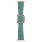 Rose Gold Square Buckle Silicone Watch Band For Apple Watch Ultra 49mm / Series 8&7 45mm / SE 2&6&SE&5&4 44mm / 3&2&1 42mm(Pine Needle Green) - 1