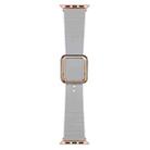 Rose Gold Square Buckle Silicone Watch Band For Apple Watch Series 8&7 41mm / SE 2&6&SE&5&4 40mm / 3&2&1 38mm(Cloud Grey) - 1