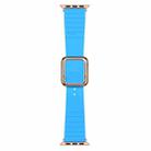 Rose Gold Square Buckle Silicone Watch Band For Apple Watch Series 8&7 41mm / SE 2&6&SE&5&4 40mm / 3&2&1 38mm(Blue) - 1