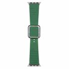 Silver Square Buckle Silicone Watch Band For Apple Watch Ultra 49mm / Series 8&7 45mm / SE 2&6&SE&5&4 44mm / 3&2&1 42mm(Alfalfa Grass) - 1