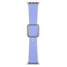 Silver Square Buckle Silicone Watch Band For Apple Watch Ultra 49mm / Series 8&7 45mm / SE 2&6&SE&5&4 44mm / 3&2&1 42mm(Lavender) - 1