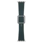 Silver Square Buckle Silicone Watch Band For Apple Watch Ultra 49mm / Series 8&7 45mm / SE 2&6&SE&5&4 44mm / 3&2&1 42mm(Olive Green) - 1