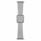 Silver Square Buckle Silicone Watch Band For Apple Watch Series 8&7 41mm / SE 2&6&SE&5&4 40mm / 3&2&1 38mm(Cloud Grey) - 1