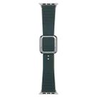 Silver Square Buckle Silicone Watch Band For Apple Watch Series 8&7 41mm / SE 2&6&SE&5&4 40mm / 3&2&1 38mm(Olive Green) - 1