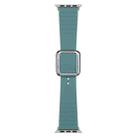 Silver Square Buckle Silicone Watch Band For Apple Watch Series 8&7 41mm / SE 2&6&SE&5&4 40mm / 3&2&1 38mm(Pine Needle Green) - 1