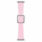 Silver Square Buckle Silicone Watch Band For Apple Watch Series 8&7 41mm / SE 2&6&SE&5&4 40mm / 3&2&1 38mm(Pink) - 1